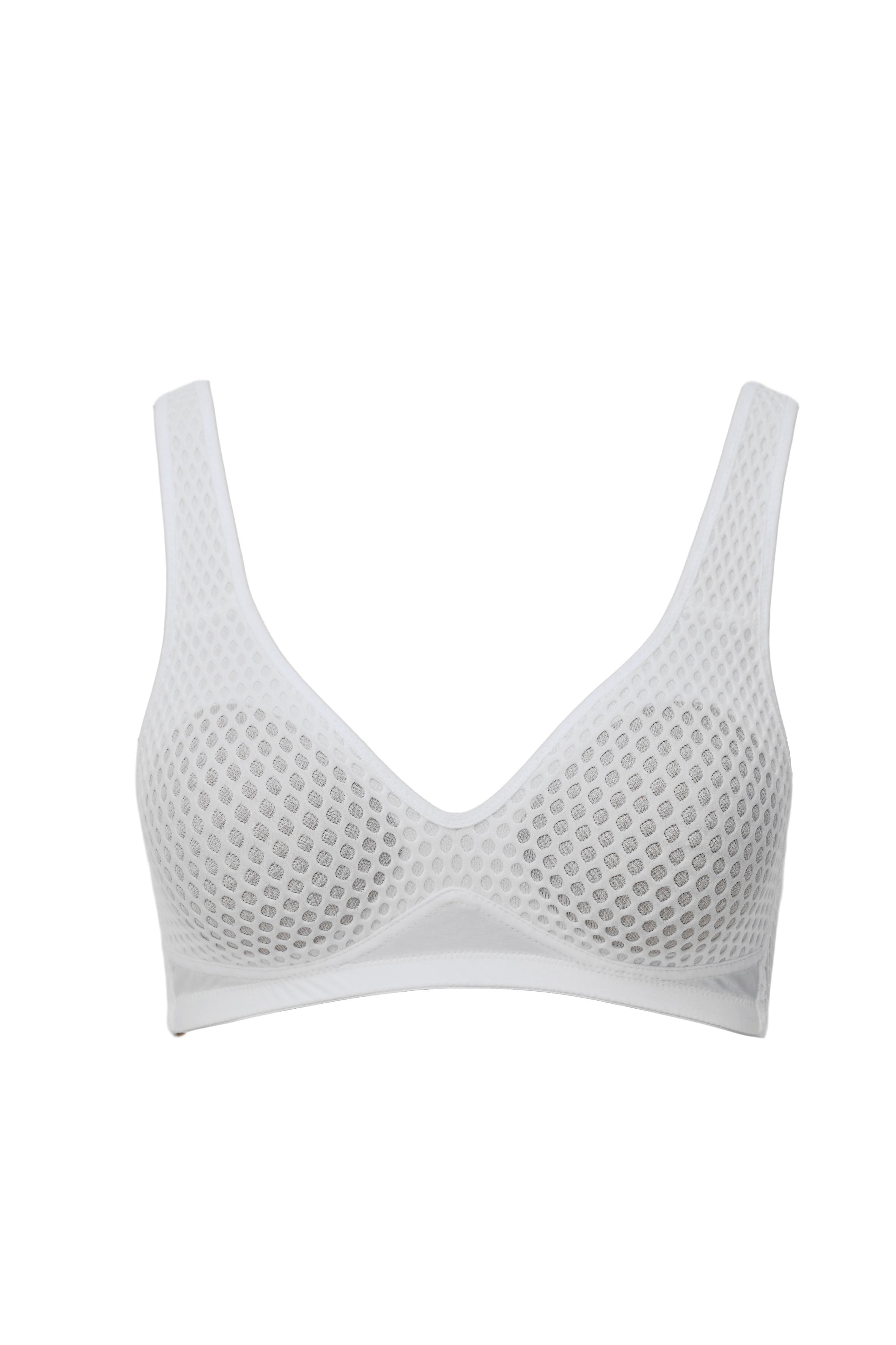 Turquoise Atalanta 3D fitness bra in sleek, supportive lingerie with textured fabric and adjustable straps, designed for active wear.