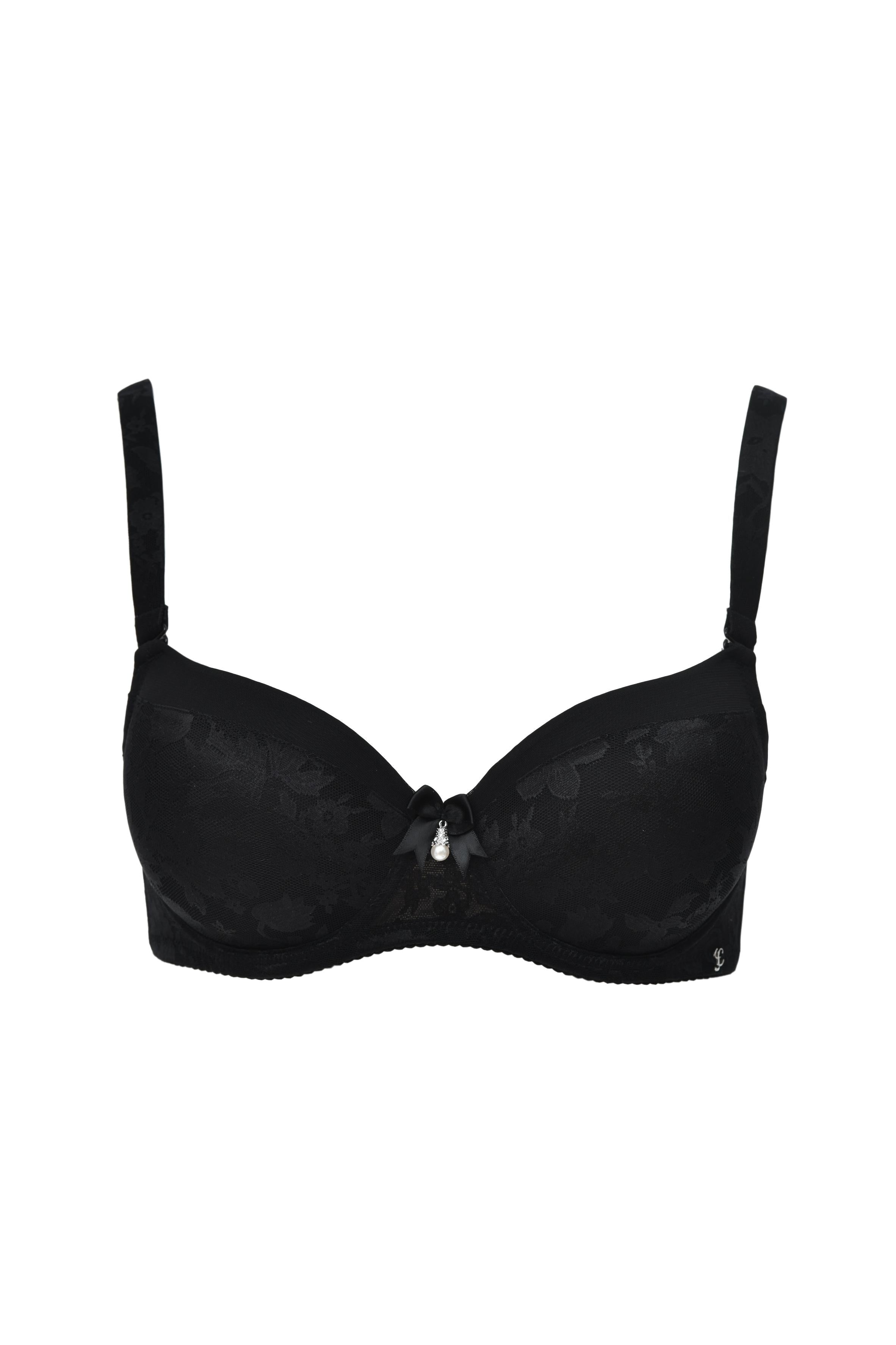 Turquoise Atalanta haute couture bra with preshaped cups in C, D, E sizes, showcasing elegant lingerie design with intricate details.