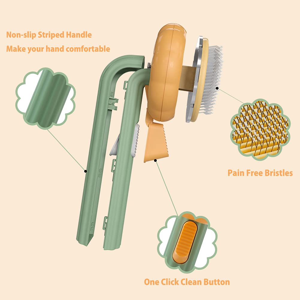 Lilac Milo pet grooming comb and cat hair brush for cats and dogs, designed for gentle hair cleaning and detangling.