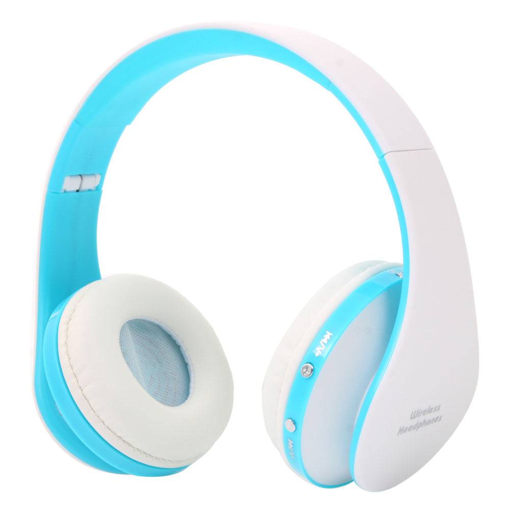 Wireless Bluetooth headset with microphone from Lilac Milo, foldable design, featuring ear cups and a built-in mic for hands-free calls.