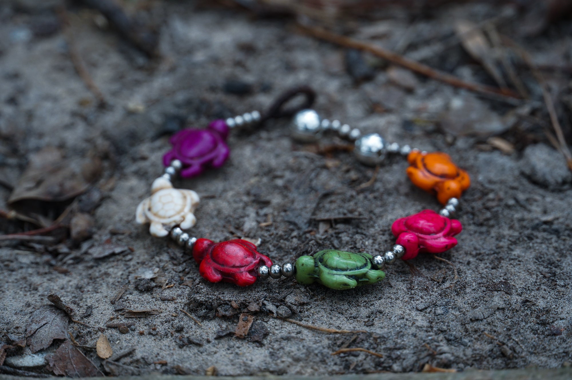 Turquoise Sea Turtle Boho Bracelet by Tan Smokey featuring beaded design and ocean-inspired charm for a stylish, casual look.
