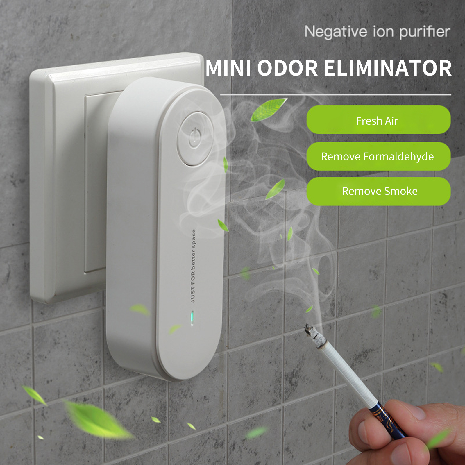 Teal Simba plug-in air purifier mini air cleaner with sleek design for fresh, clean indoor air in home and garden spaces.