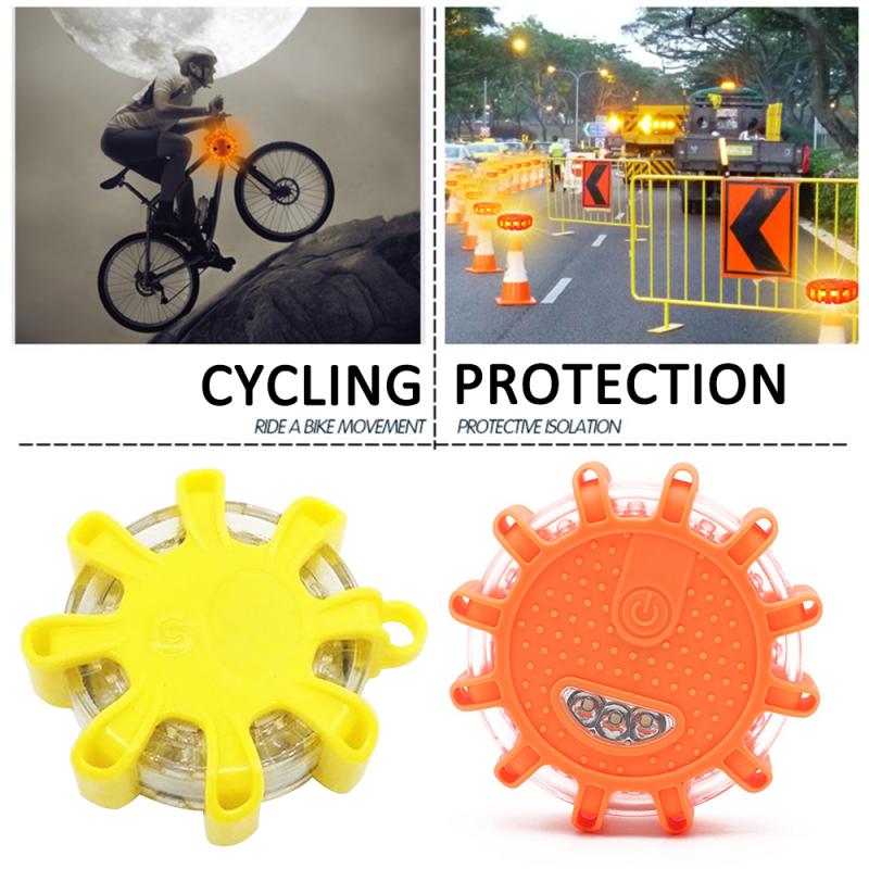 Teal Simba roadside safety LED emergency flash light with bright flashing red light for automotive roadside safety.