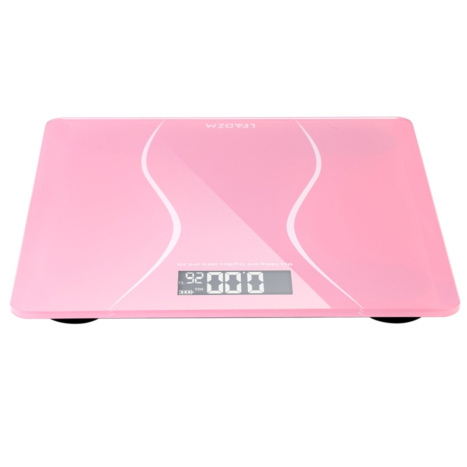 Lilac Milo 180kg slim waist pattern personal scale, bath and beauty device with digital display on a sleek surface.