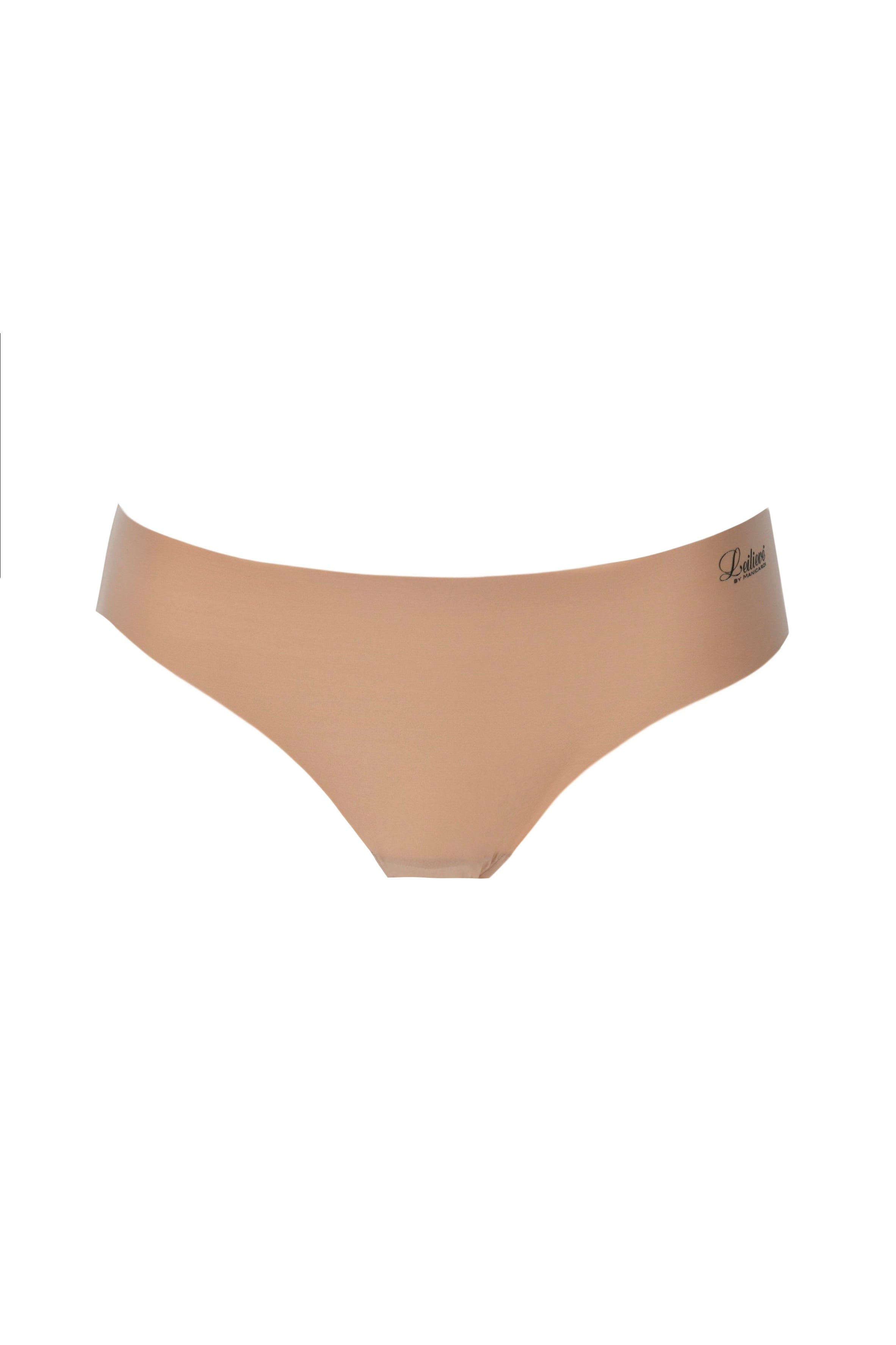 Turquoise Atalanta invisible line brief lingerie with laser-cut lace design, showcasing delicate lace details and sleek fit.