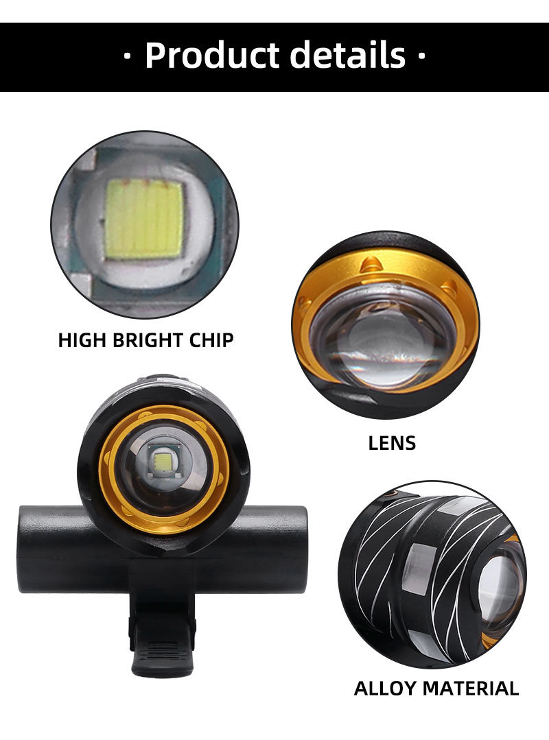 Lilac Milo LED bicycle front headlight emitting bright 20000LM with sleek design, perfect for racing and outdoor cycling.