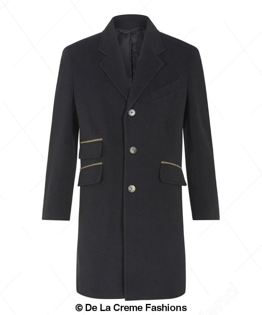 De La Creme MAN wool blend single-breasted retro mod coat, stylish jackets and coats by Rose Eleusis, in classic design.