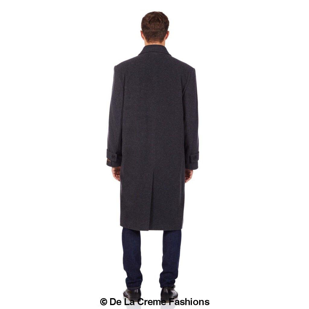 Rose Eleusis De La Creme MAN wool and cashmere long formal overcoat, tailored jacket with a classic fit and elegant design.