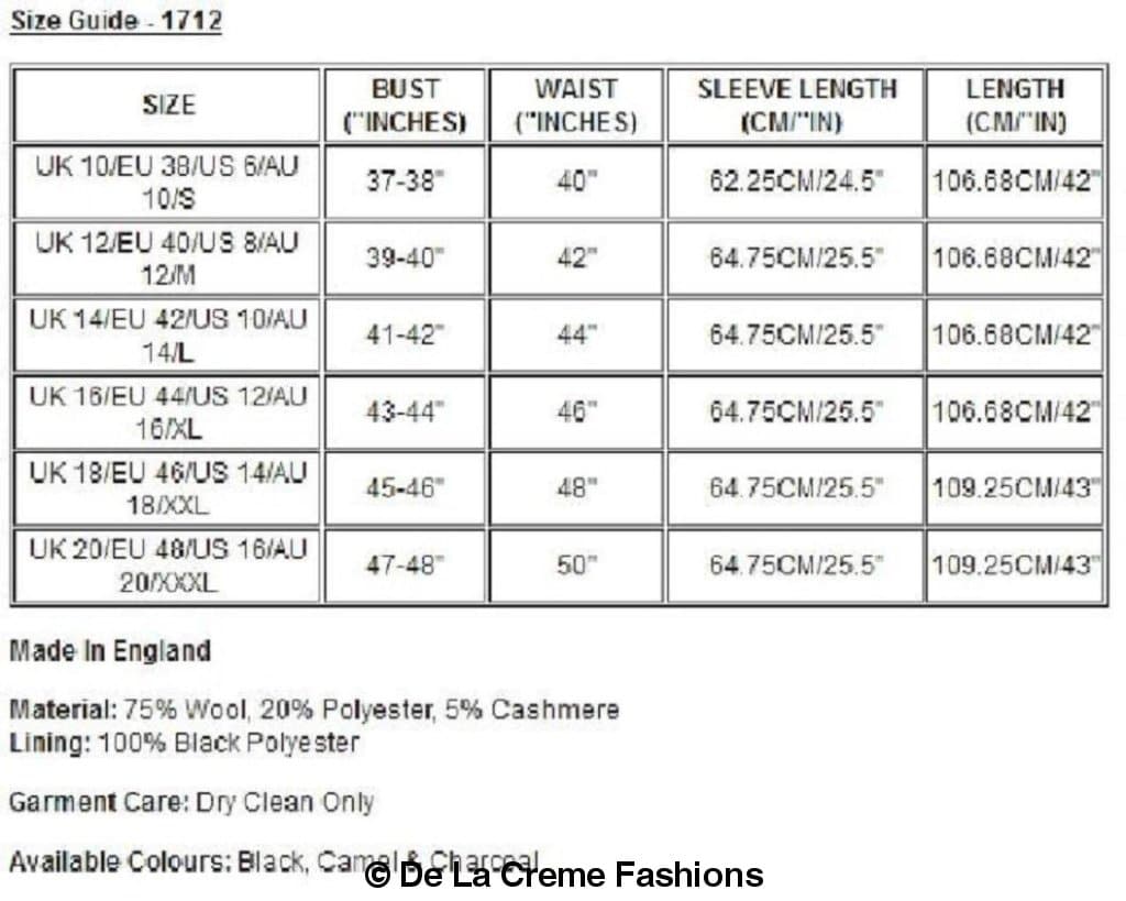 Womens wool blend knee-length winter coat by Rose Eleusis, featuring a warm, stylish design with a tailored fit.