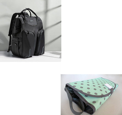 Carmine Juneberry SmartMom Travel+ diaper backpack with multiple compartments and adjustable straps, designed for moms on the go.