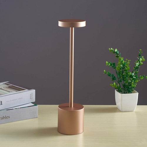 Maroon Asteria Nordic I-shaped bedroom LED touch bar lamp with sleek design and adjustable lighting for modern bedrooms.