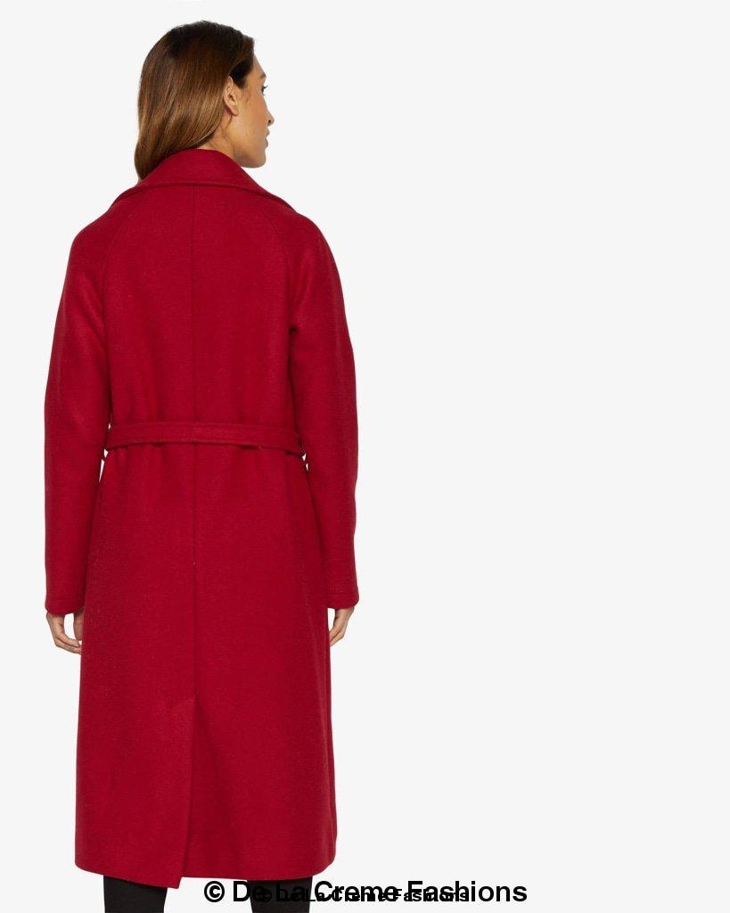 Rose Eleusis Diana wrap-around duster coat, long beige jacket with belt, lightweight stylish outerwear for women.