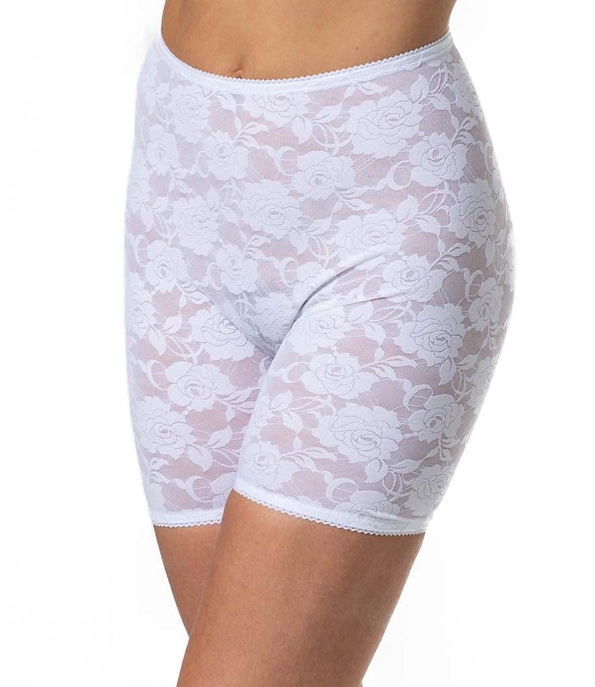 White Elegance Panty Shorts by Bandelettes® in Cerise Arachne lingerie collection, showcasing smooth fabric and comfortable fit.
