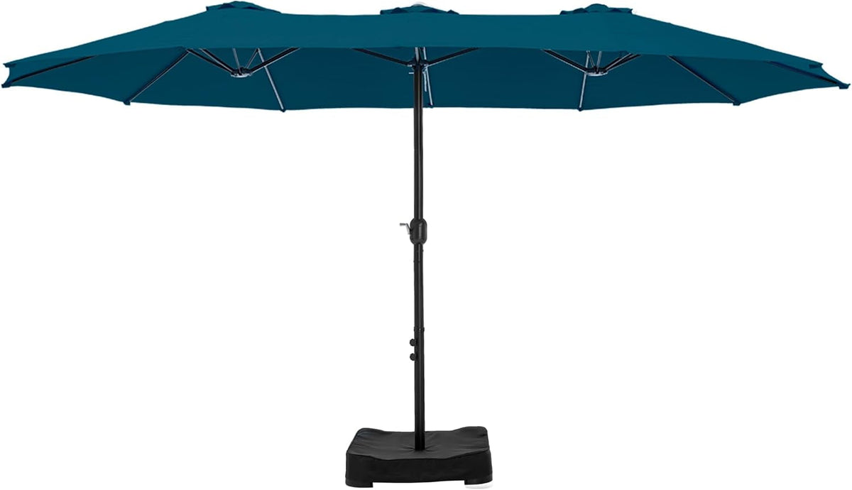Cerulean 15ft Rectangular Patio Umbrella With Base