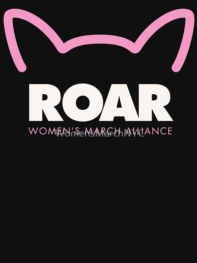 Gray hoodie for women by Scorpius with pink Pussy ROAR graphic, featuring a casual fit and comfortable sweatshirt style.