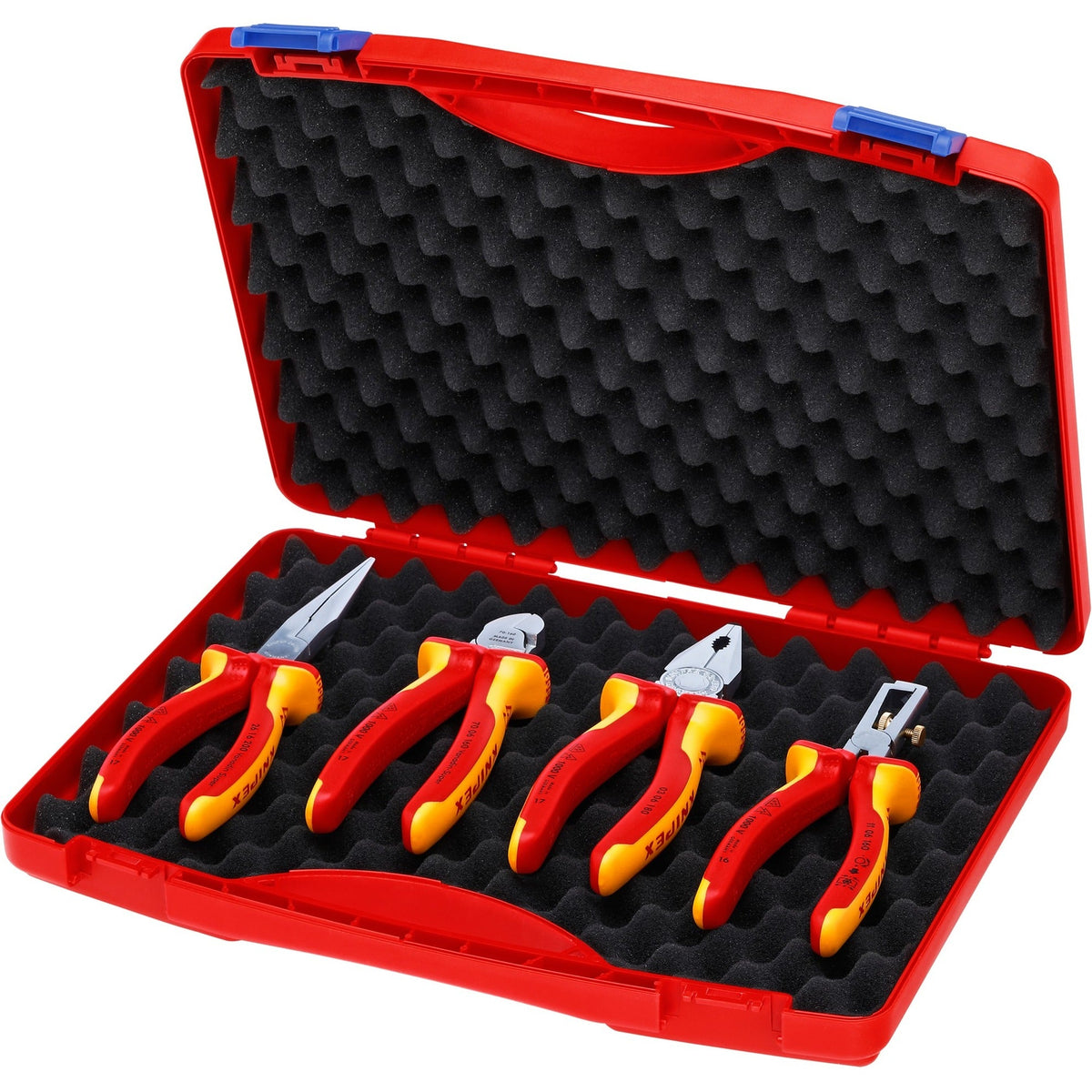 Knipex Electronics Set VDE 002015 Pliers Set (Red-Yellow, 4-Piece)