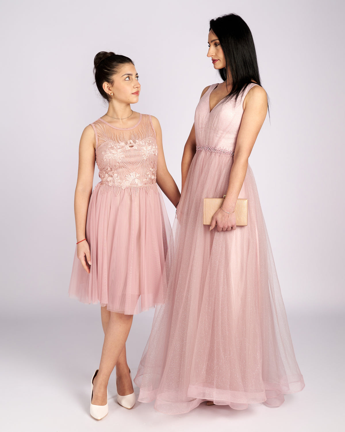 Mia Pink Tulle and Lace knee length Dress " evening dresses "