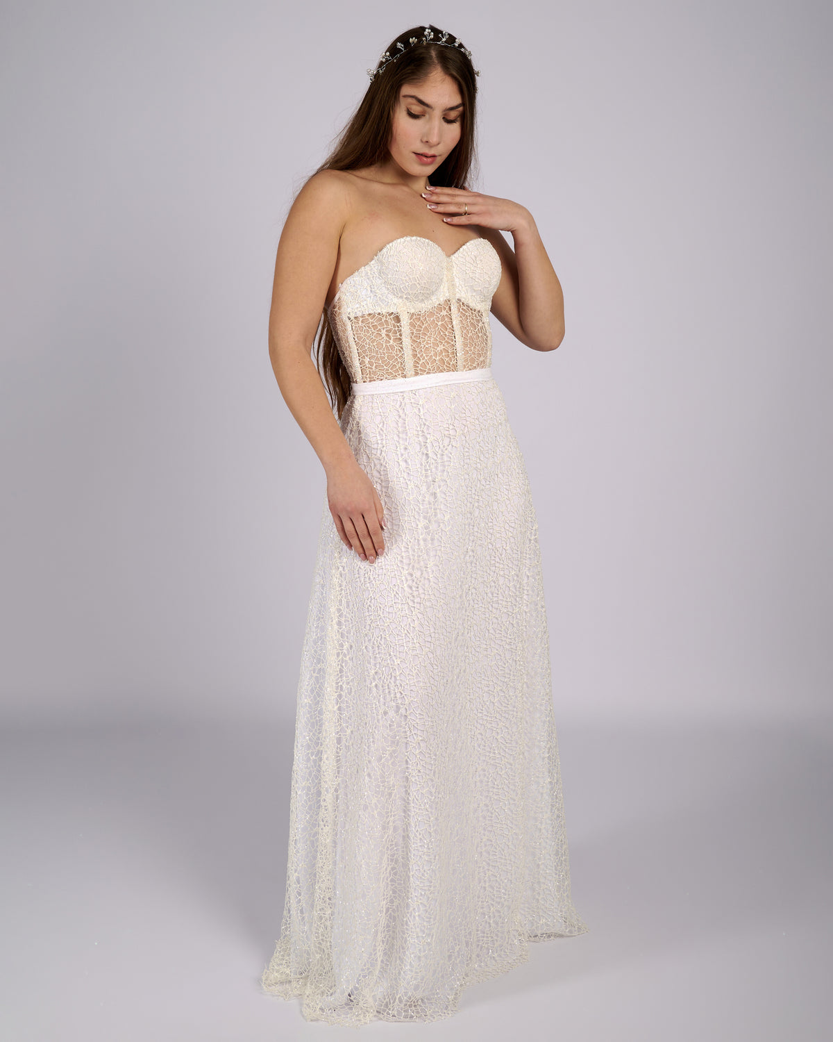Margaret Sparkle Mesh Bridal Dress &