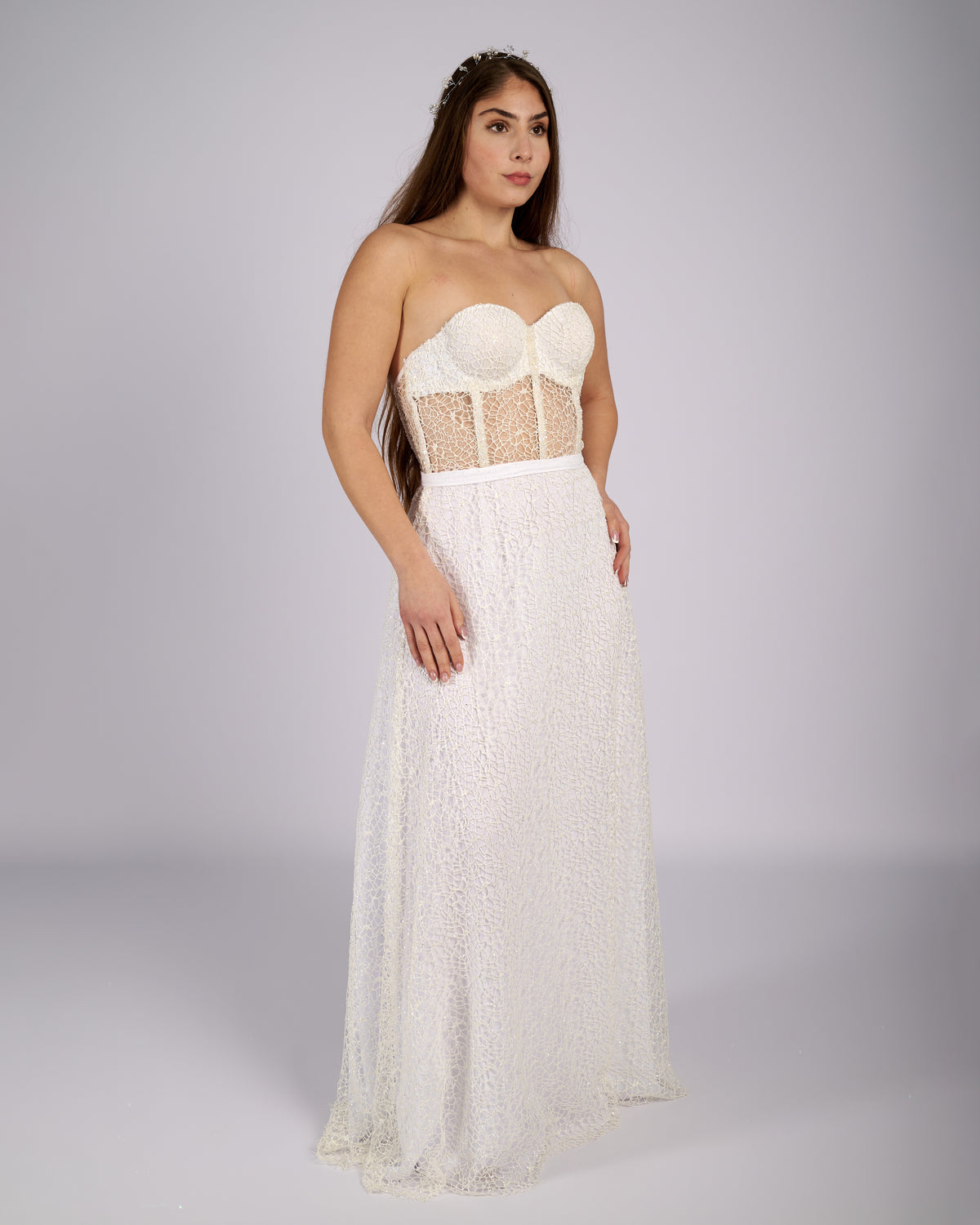 Margaret Sparkle Mesh Bridal Dress &