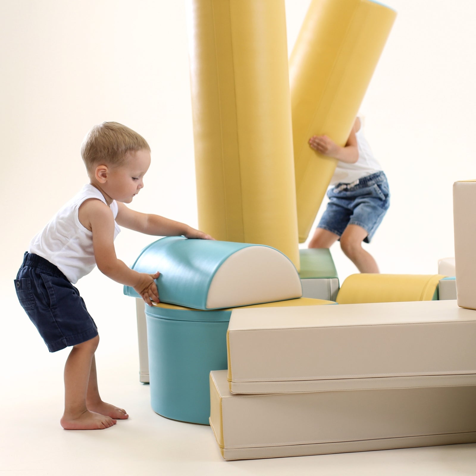 Blue soft-play Mega Fort furniture by Blush Apricot, featuring a cozy fortress design for kids&
