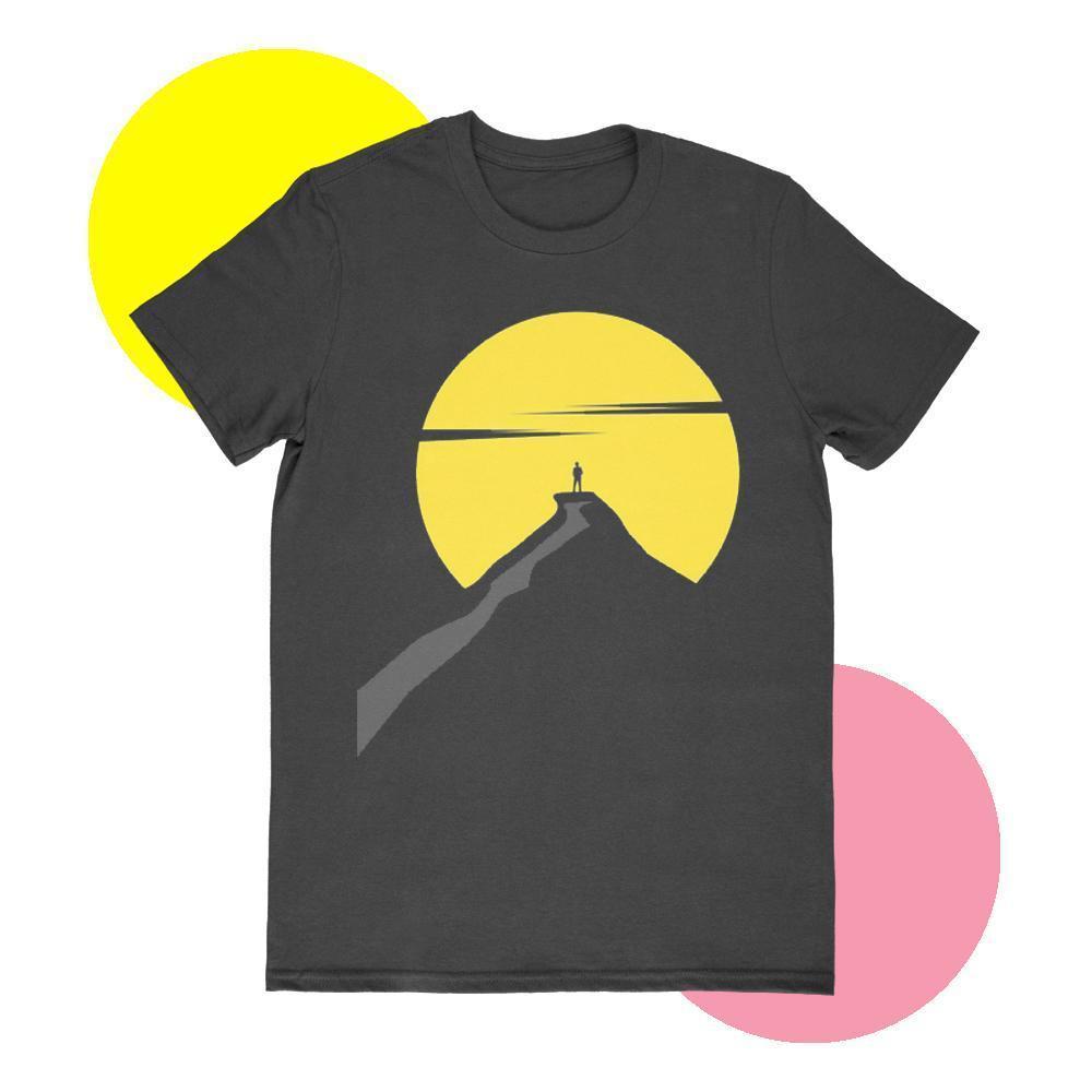 Black I Walk Alone T-shirt by Scorpius, featuring a bold graphic design on the front, made from soft cotton fabric.