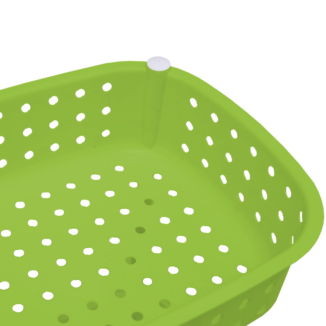 Ultramarine Dione 3-tier bathroom laundry basket with mobile rack, designed for organizing clothes and towels efficiently.