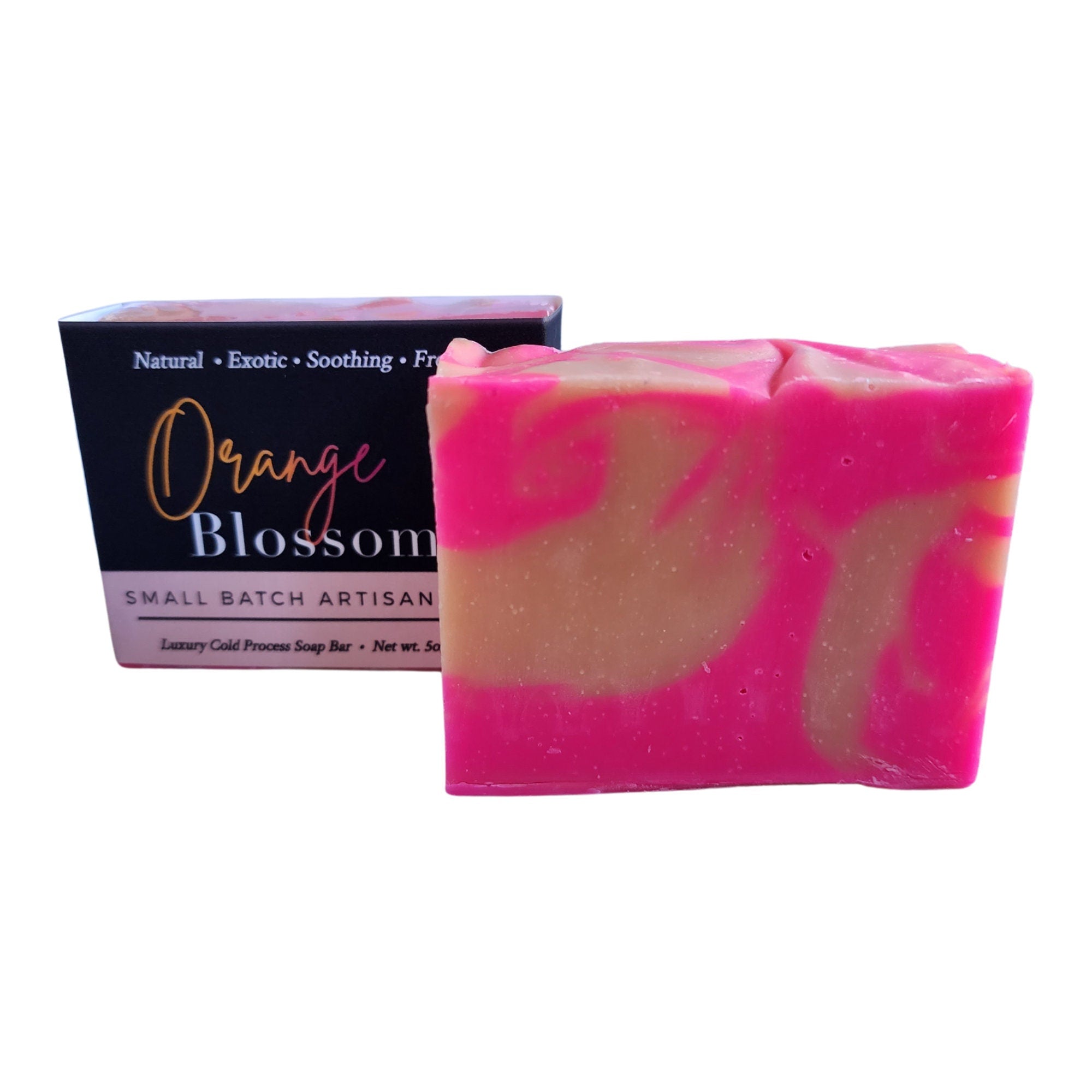 Yellow Shadow Orange Blossom Soap for bath and beauty, featuring a bright orange blossom scent and natural soap bar.