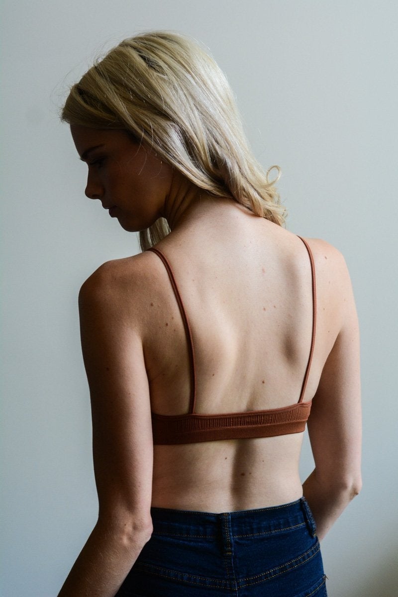 Periwinkle Aether Kali Cross Plunge Bralette from the Leto Collection, showcasing a stylish, supportive lingerie accessory with intricate design.