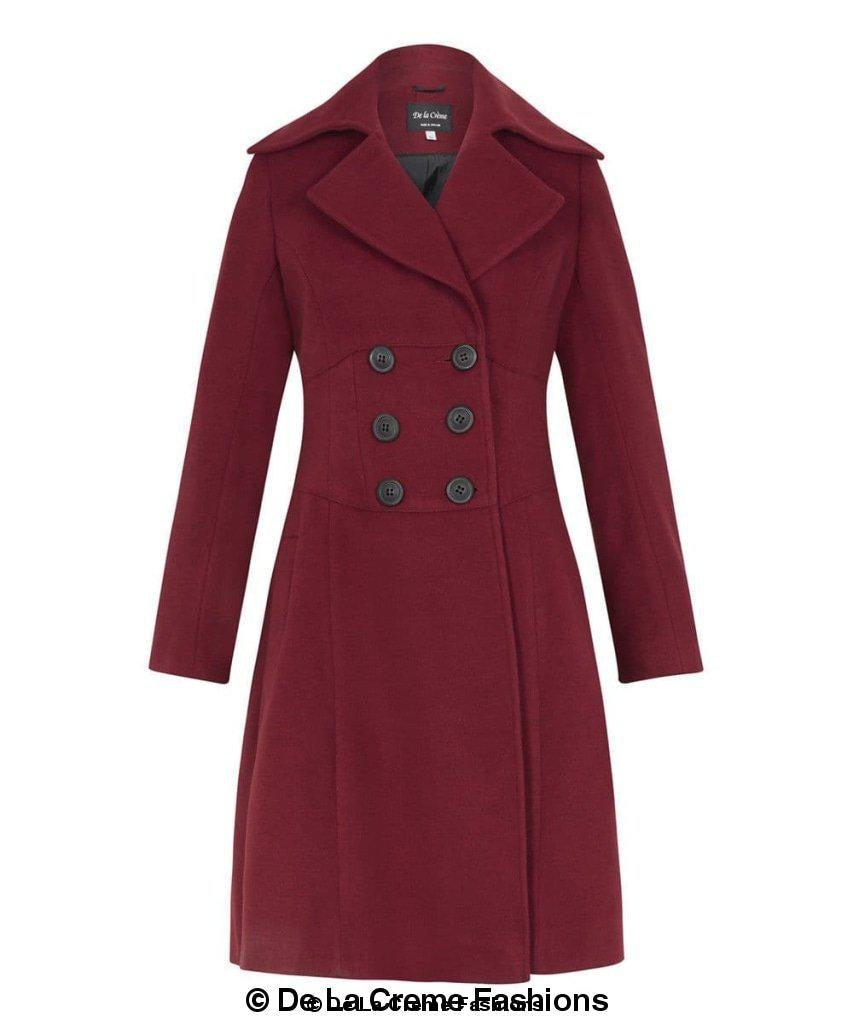 Rose Eleusis Kirsty slim fit A-line coat, stylish jacket with tailored silhouette and classic design, shown on a model.