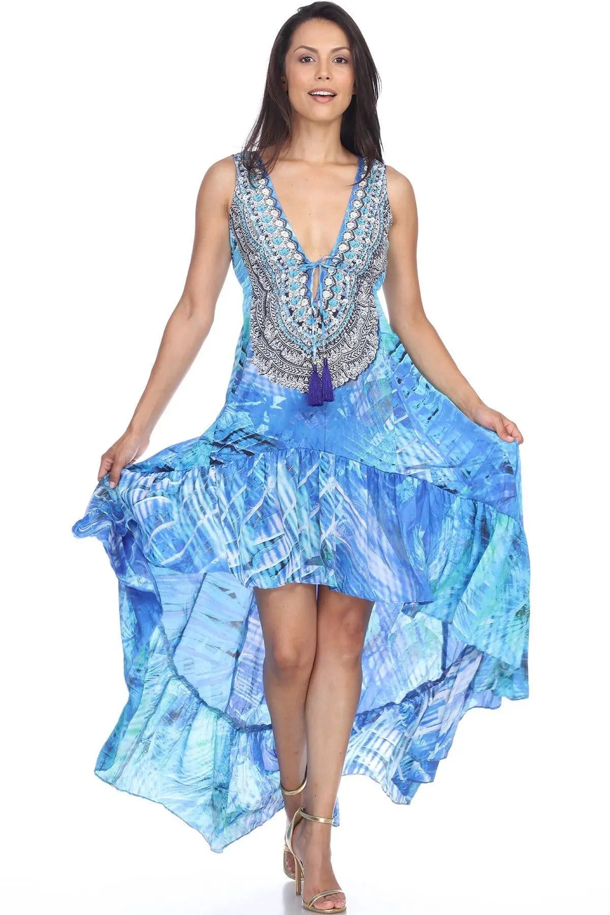 High Low Dresses Resort Beach Boho Casual Summer Evening Vestido Dress Vacation Travel Bohemian…