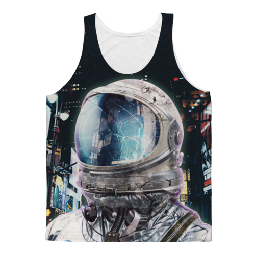 Sky Felix Late Night Life Classic sublimation adult tank top with vibrant printed design on black fabric.