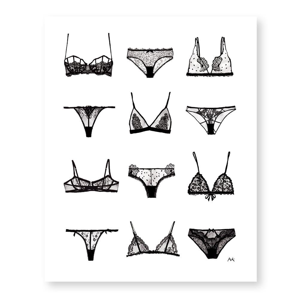 Magenta Lelantos lingerie art print gift featuring elegant lingerie design on high-quality paper, perfect for gift-giving or decor.
