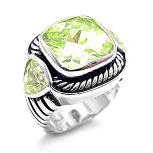 Turquoise Tiger LOAS757 sterling silver ring with rhodium finish and AAA gemstone, showcasing detailed craftsmanship and elegant design.