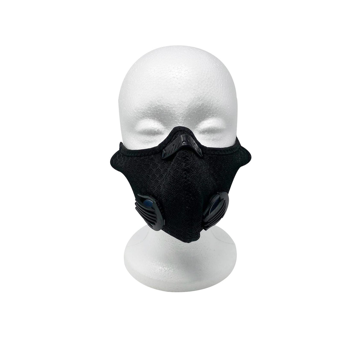 Kyanite black sport fashion mask with valves, 2020 style, designed as a breathable accessories mask for active wear.
