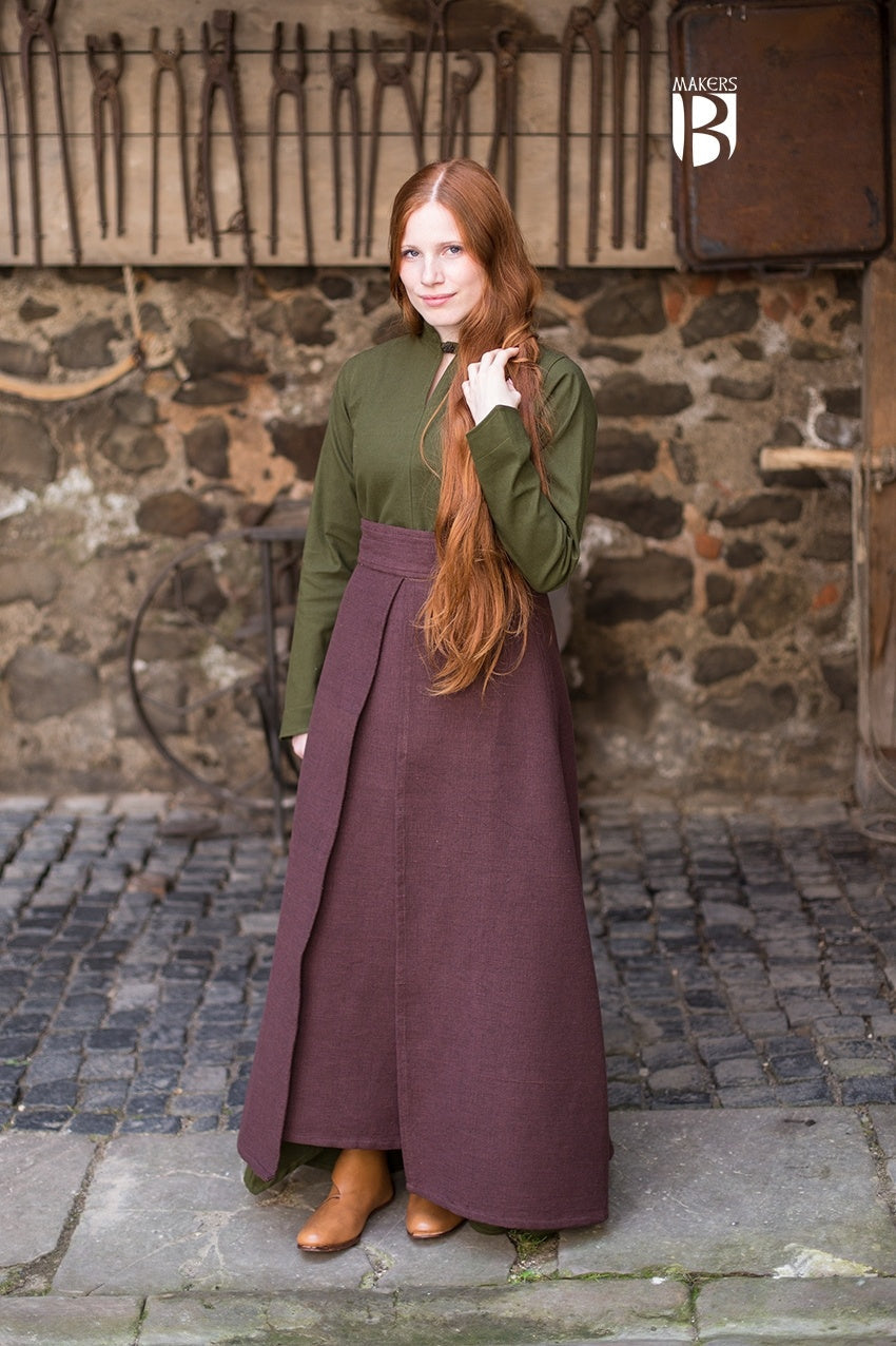 Azure Briseis Mera Brown skirt for festivals and parties, featuring flowing fabric and stylish design.