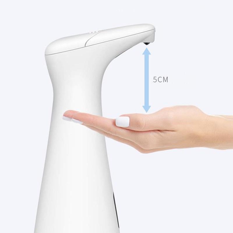 Yellow Pandora automatic liquid soap dispenser for bathroom use, sleek design with touchless operation.