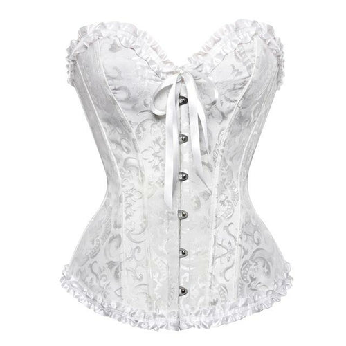 Plus size steampunk corset for women by Jade, featuring lace-up boning and gothic style, suitable for gothic and alternative fashion.