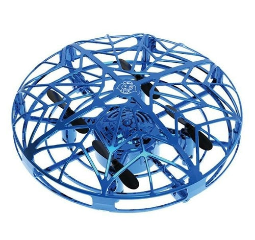 Jade mini RC drone UFO toy with infrared induction, flying helicopter design and remote control, suitable for indoor use.