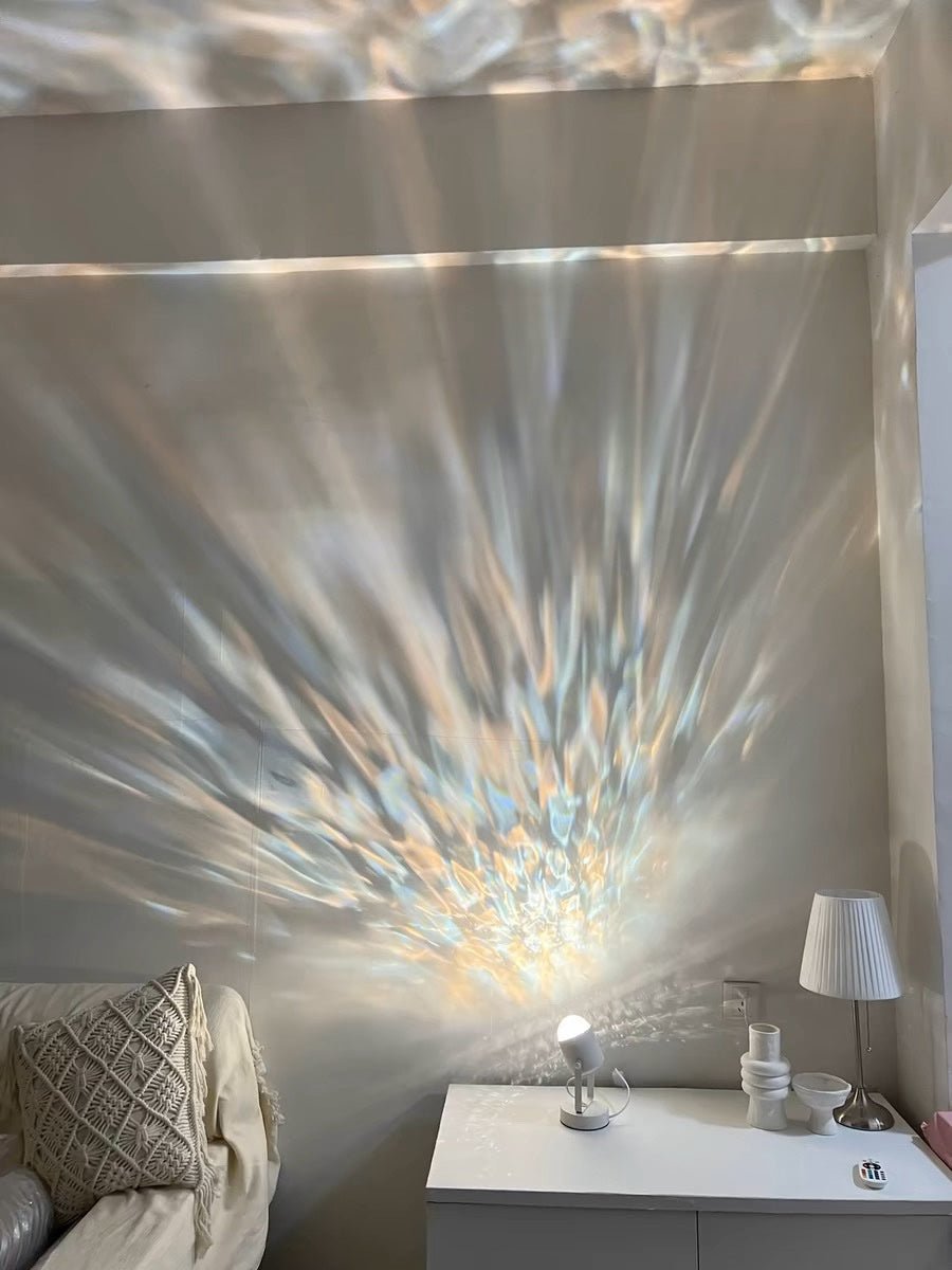 Inspecial Home Ripple Projector Decorative Table Lamp creating modern ambient night lighting for home decor.
