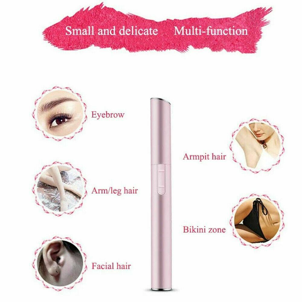 Fuchsia Electra portable electric eyebrow remover and facial hair trimmer with sleek design for precise grooming at home