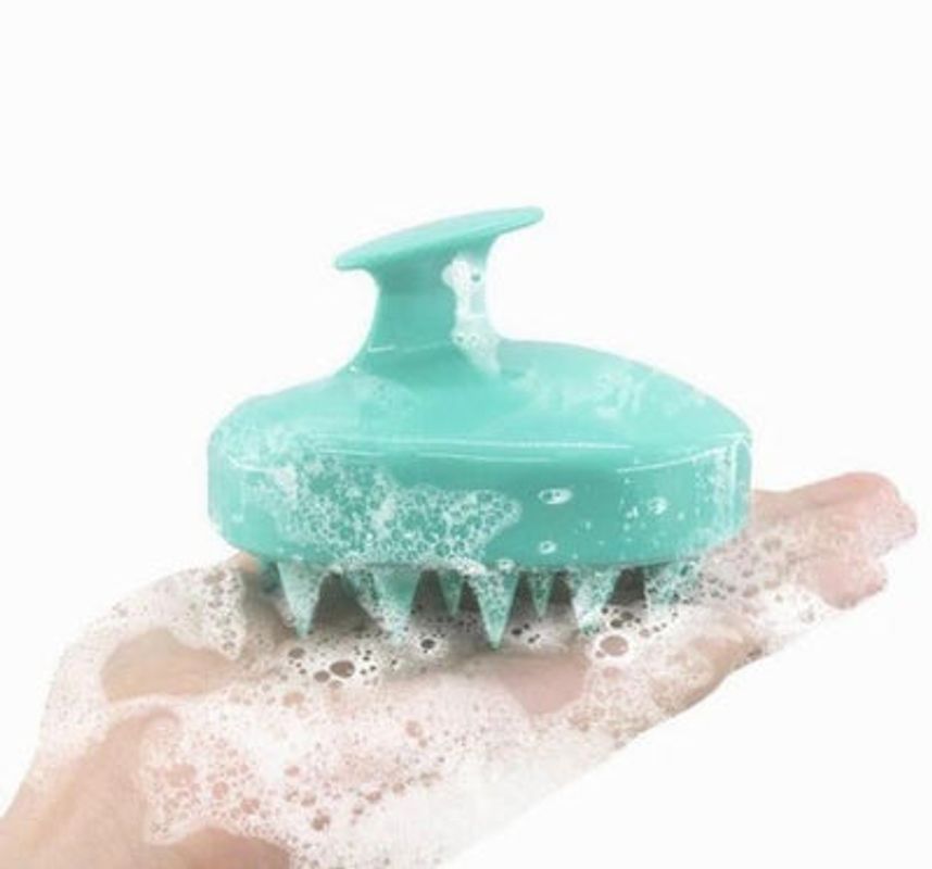 Violet Atlas scalp massager for hair and scalp relaxation, featuring multiple soft silicone massage nodes for soothing comfort.