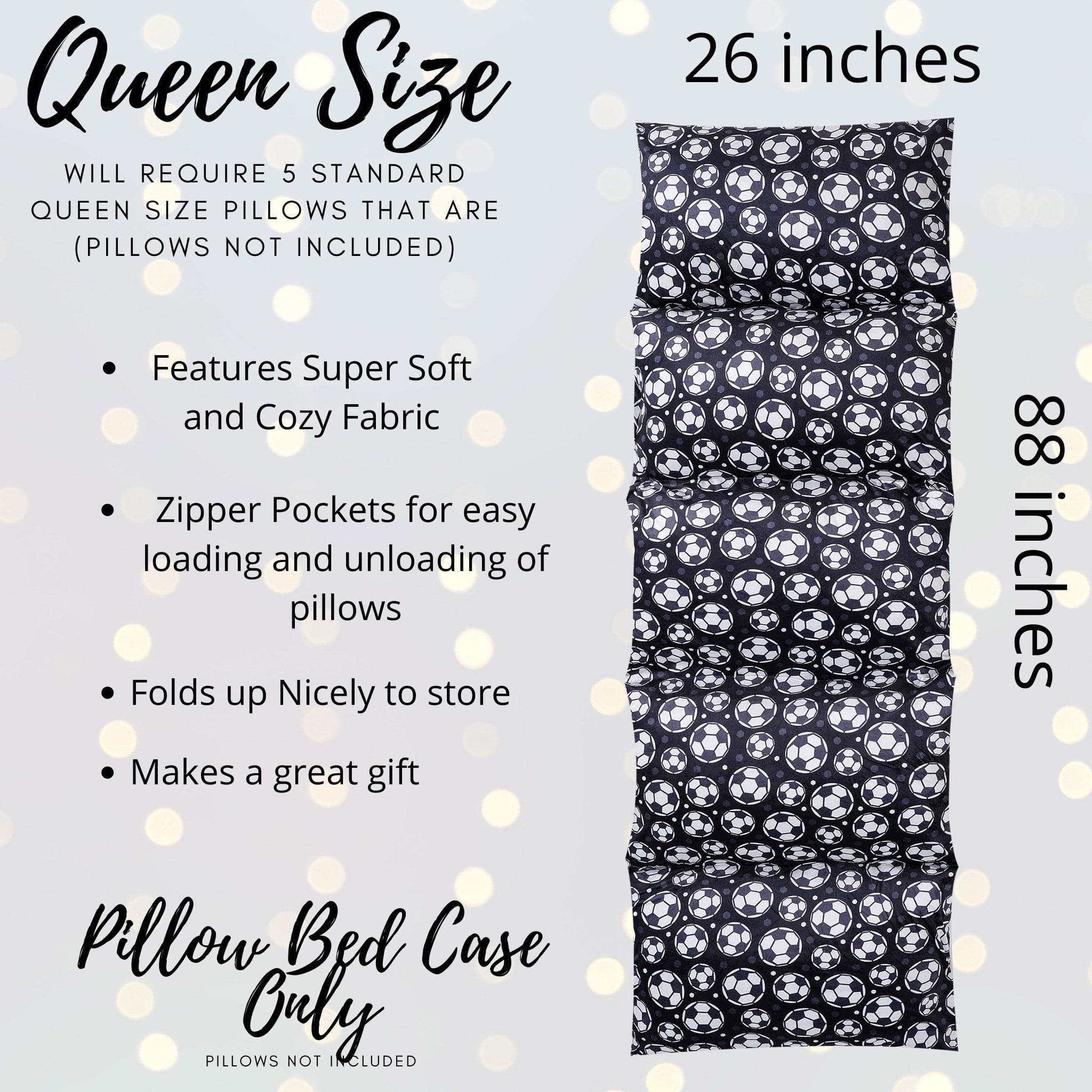 Amaranth Thistle soccer pillow bed case designed as a novelty floor lounger, perfect for comfortable seating or gift use.