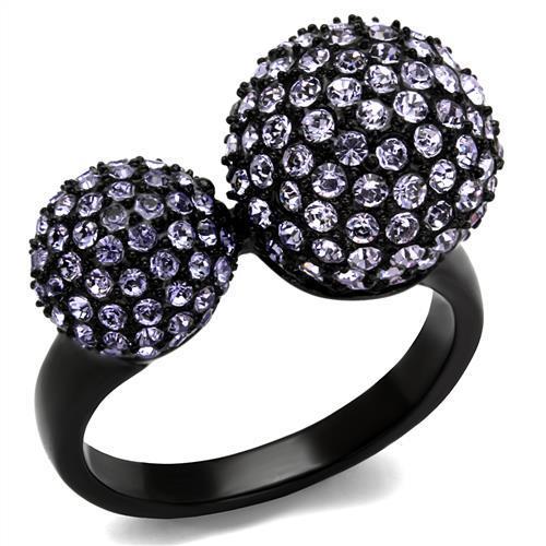 Black ion plating stainless steel ring from Turquoise Tiger with a sleek, modern design.