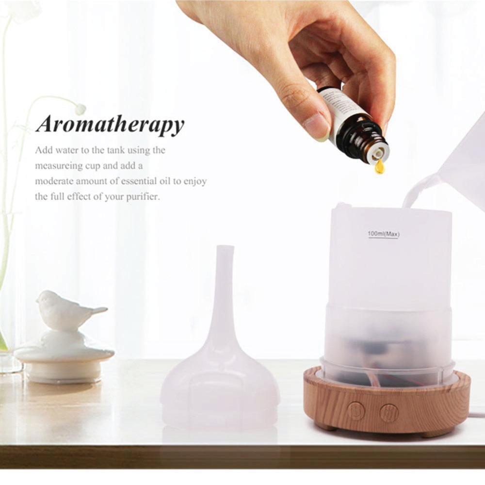 Ozdingo Essential Oil Aroma Diffuser with 3D Fireworks mirror design, ultrasonic glass humidifier for aromatherapy and home fragrance.
