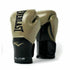 Everlast Elite 10 boxing gloves in black with red accents, designed for boxing training and fights.