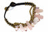 Rose Quartz and crystal romance bracelet by Silver Hestia featuring pink stones and sparkling accents on a delicate silver chain.