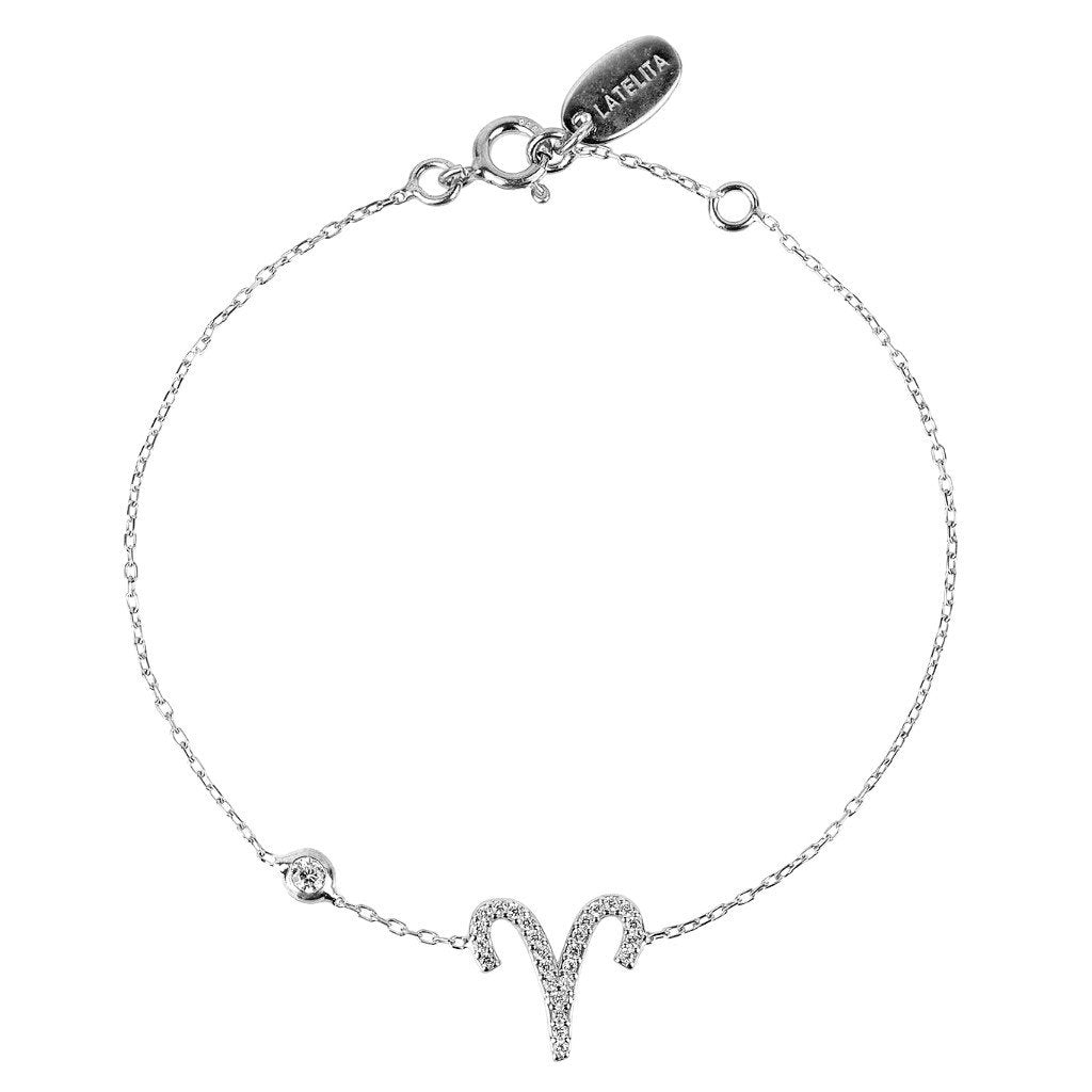 Gold Misty Aries zodiac horoscope star sign bracelet with celestial charm, designed as stylish accessories for astrology lovers.