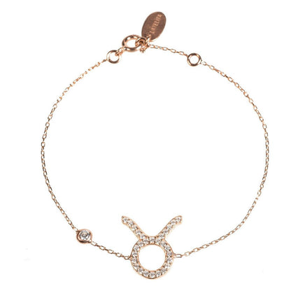Gold Misty Zodiac Taurus bracelet with star sign charm, delicate accessories featuring Taurus constellation details.