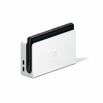 White Nintendo Switch gaming console by Bigbuy with Joy-Con controllers, shown from front view.