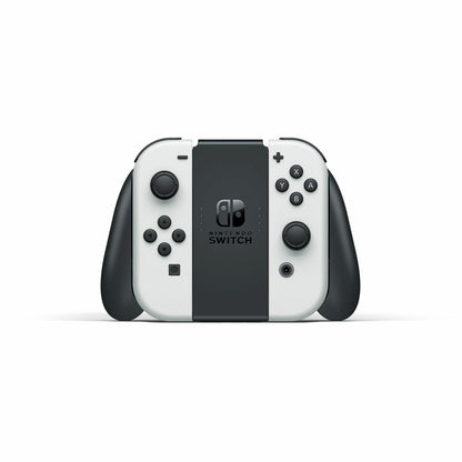 White Nintendo Switch gaming console by Bigbuy with Joy-Con controllers, shown in a close-up image.